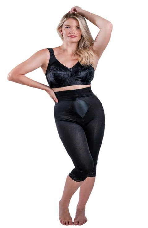 High Waist Capri Pant Liner with Tummy Control (Regular & Plus Sizing)