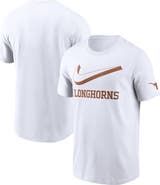 Nike Men's Nike White Texas Longhorns Primetime 2-Hit Swoosh T-Shirt