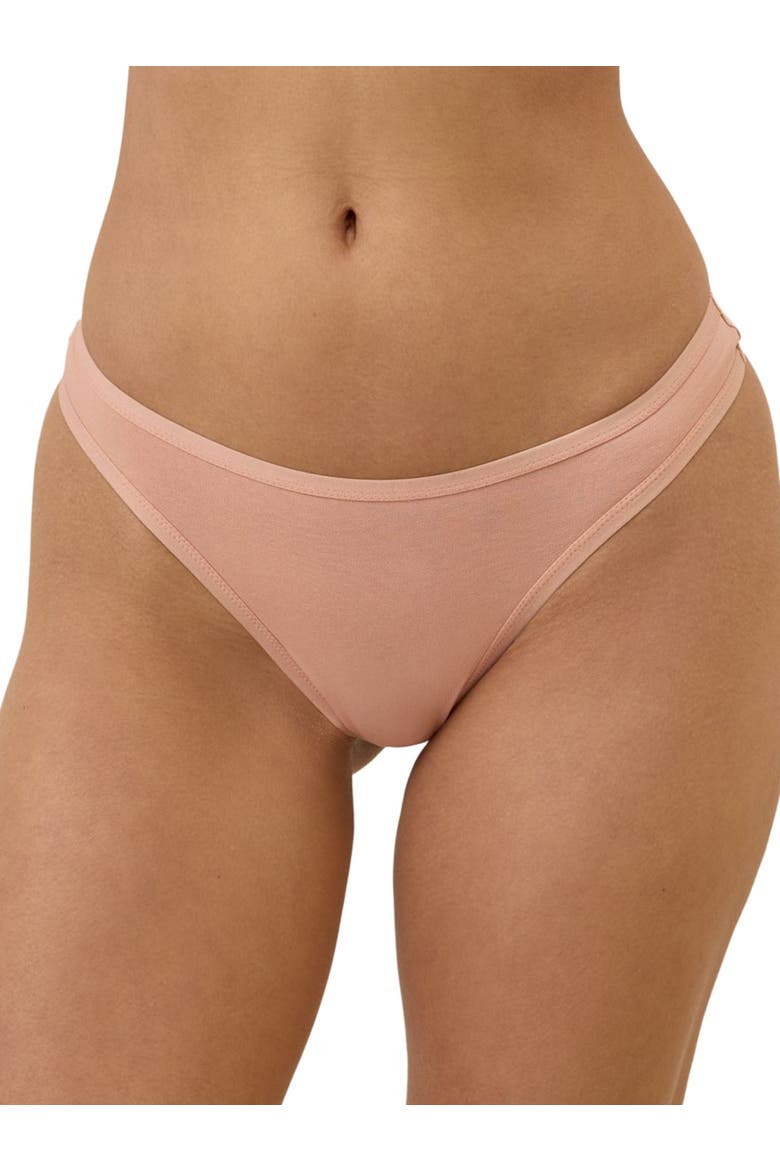 Organic Cotton Everyday Mid Rise Thong 6-Pack, Alternate, color, Dotted Daisies
