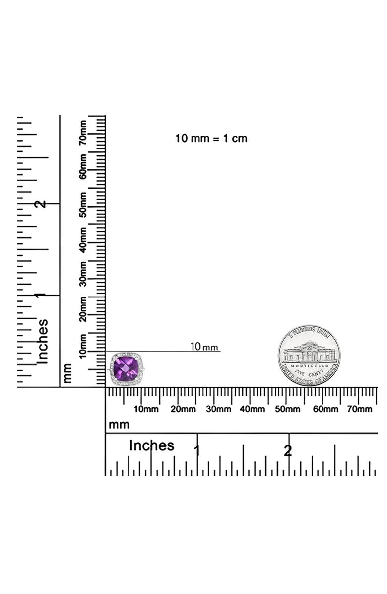 Haus of Brilliance Silver Amethyst & Diamond Accent Bolo Bracelet, Alternate, color, White