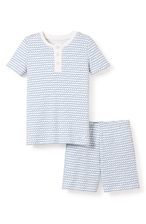 Kids
 Wave Print Fitted Pima Cotton Short Pajamas (Toddler)