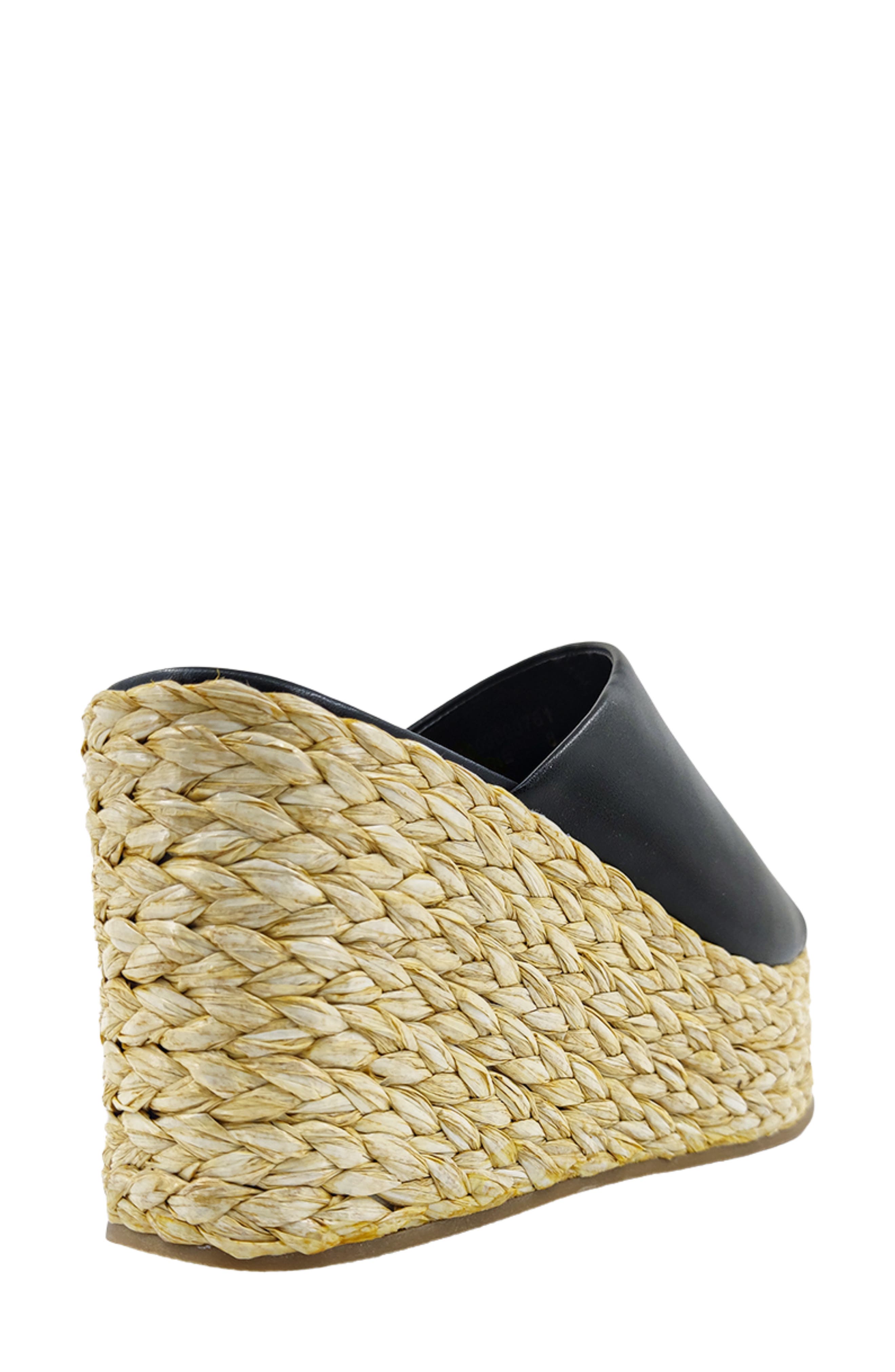 SHUSHOP Jodie Espadrille Platform Wedge Slide Sandal, Alternate, color, 