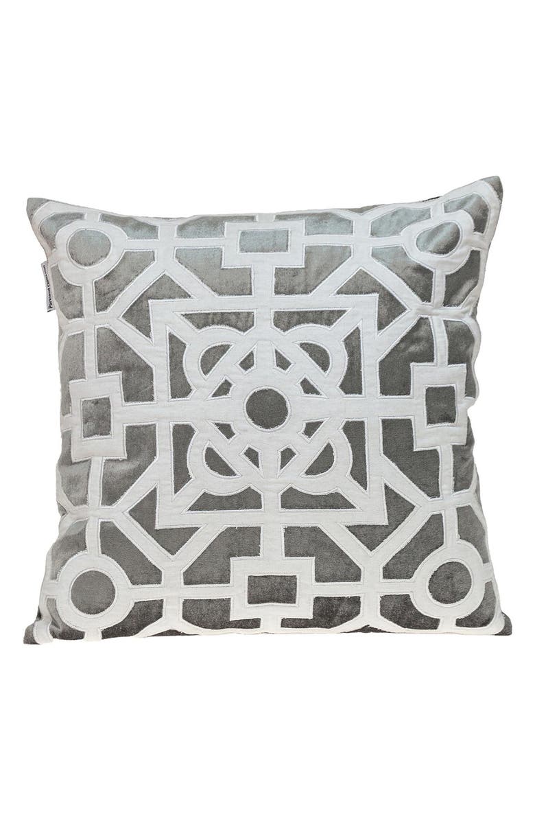 PARKLAND COLLECTION Hazel Geometric Accent Pillow, Main, color, Gray