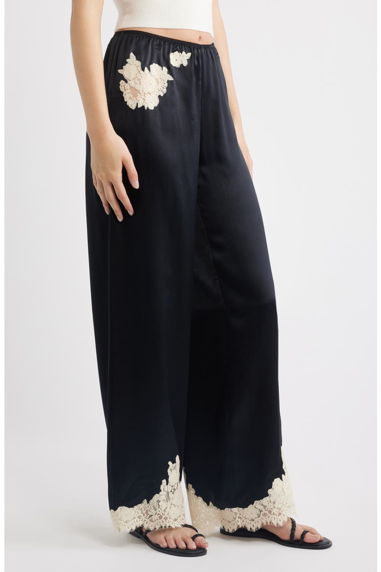Lavon Silk Wide Leg Pants, Alternate, color, BLACK WCL