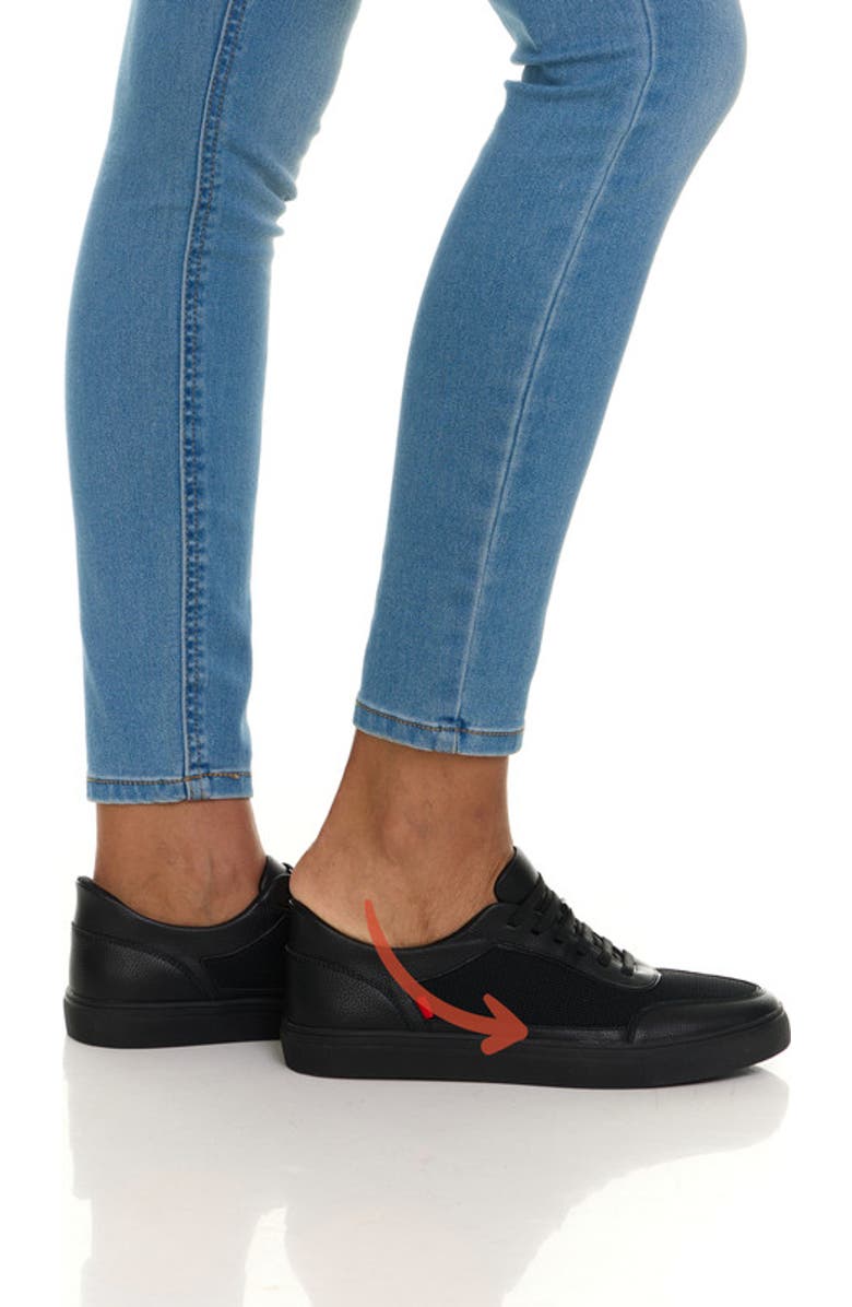 Marc Joseph New York Columbia Street Hands Free Technology Leather Mesh Sneaker, Alternate, color, Black Grainy Leather