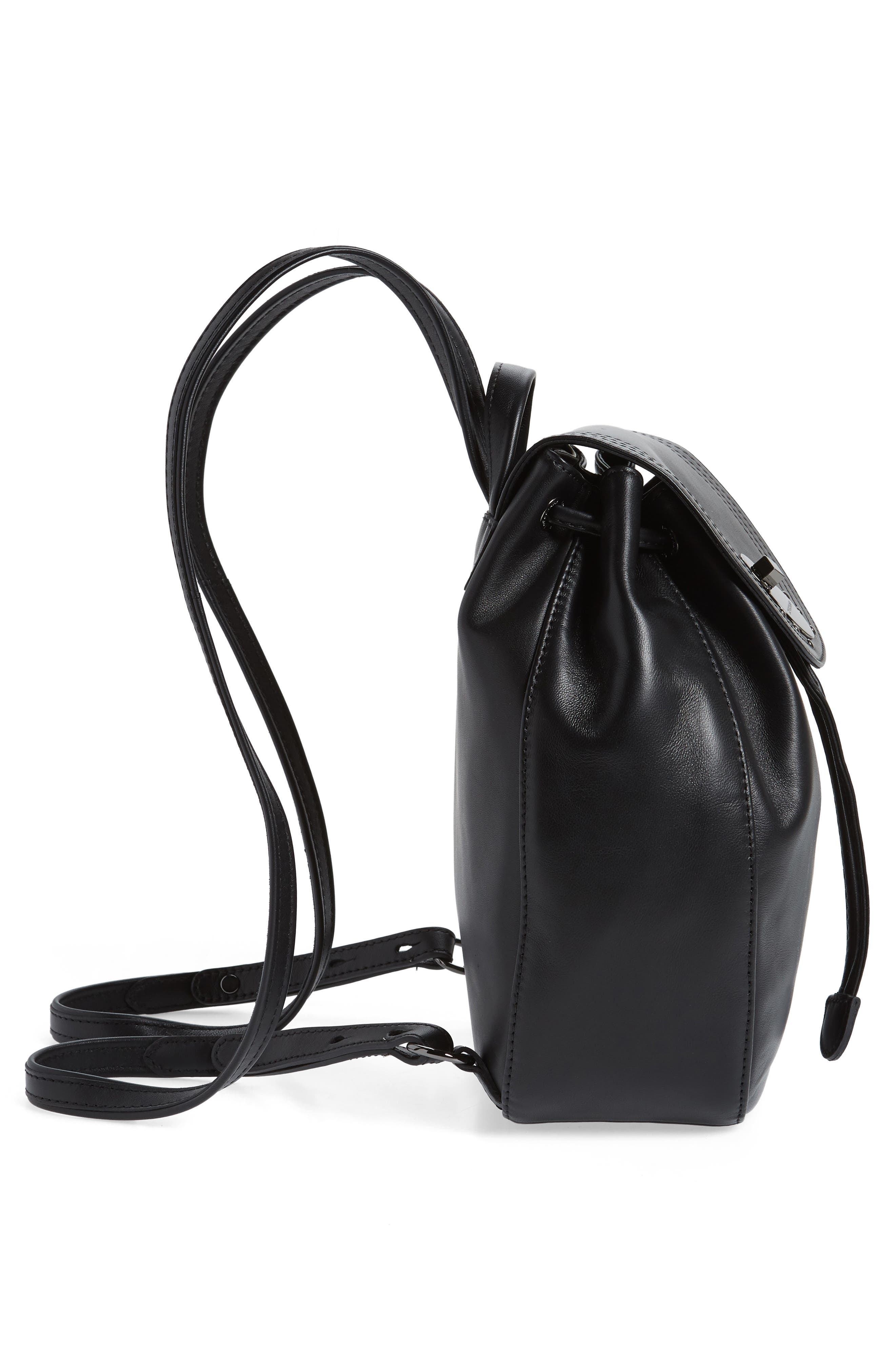 Longchamp Cavalcade Leather Backpack, Alternate, color, 