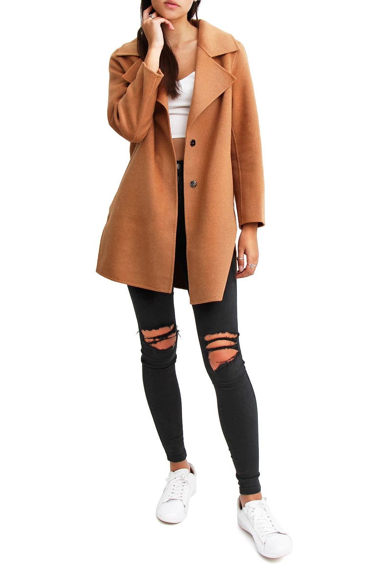 Ex Boyfriend Wool Coat, Alternate, color, CAMEL