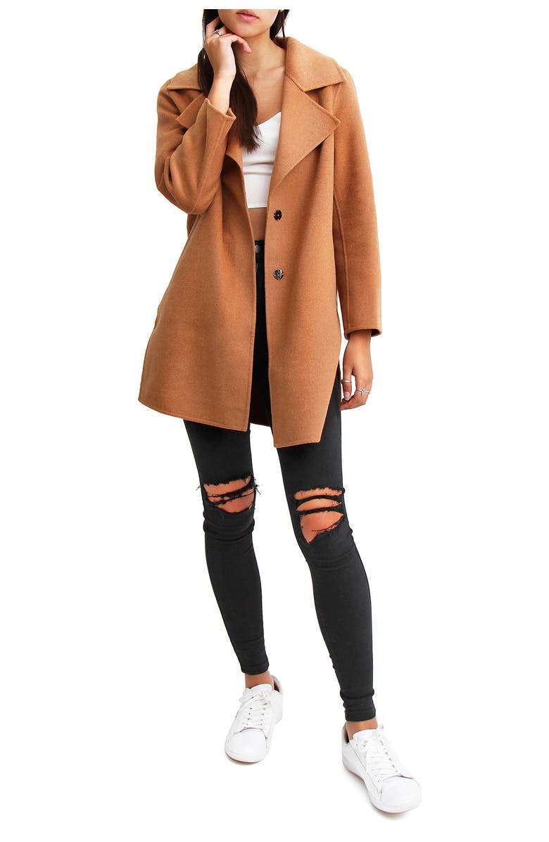 Belle & Bloom Ex Boyfriend Wool Coat, Alternate, color, Camel