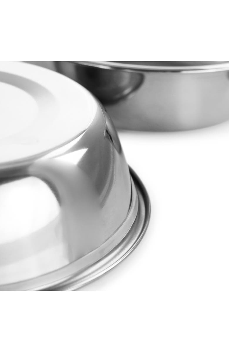 Gibson Home Bow Wow Meow 3 Piece Elevated Pet Bowl Dinner Set, Alternate, color, Black