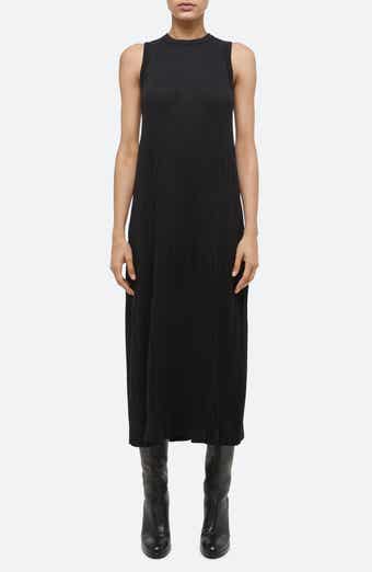 Helmut Lang Crush Sleeveless Knit Midi Dress