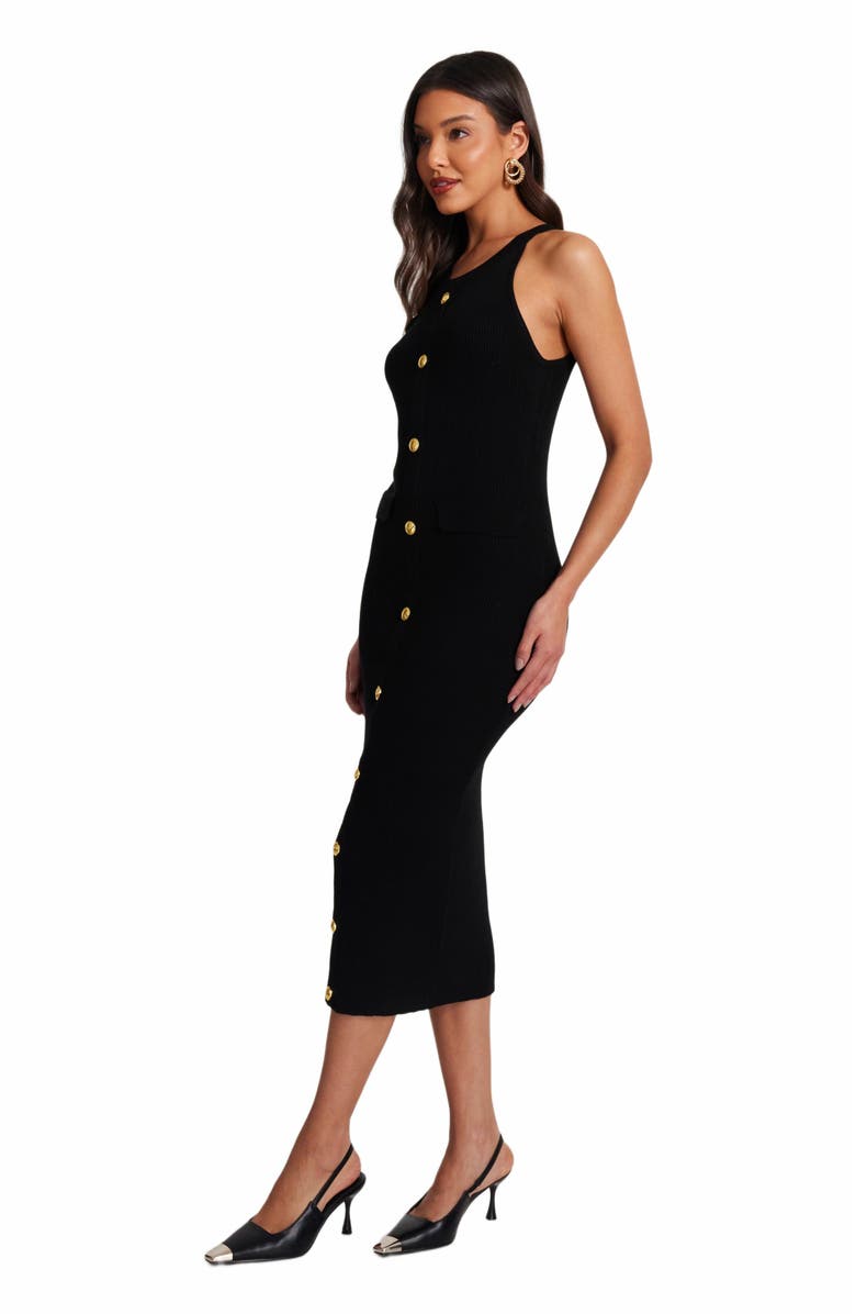 QUIZ Knit Halter Neck Dress, Alternate, color, 