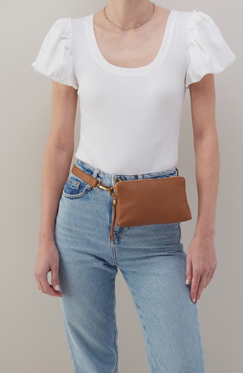 Slim Fern Leather Belt Bag