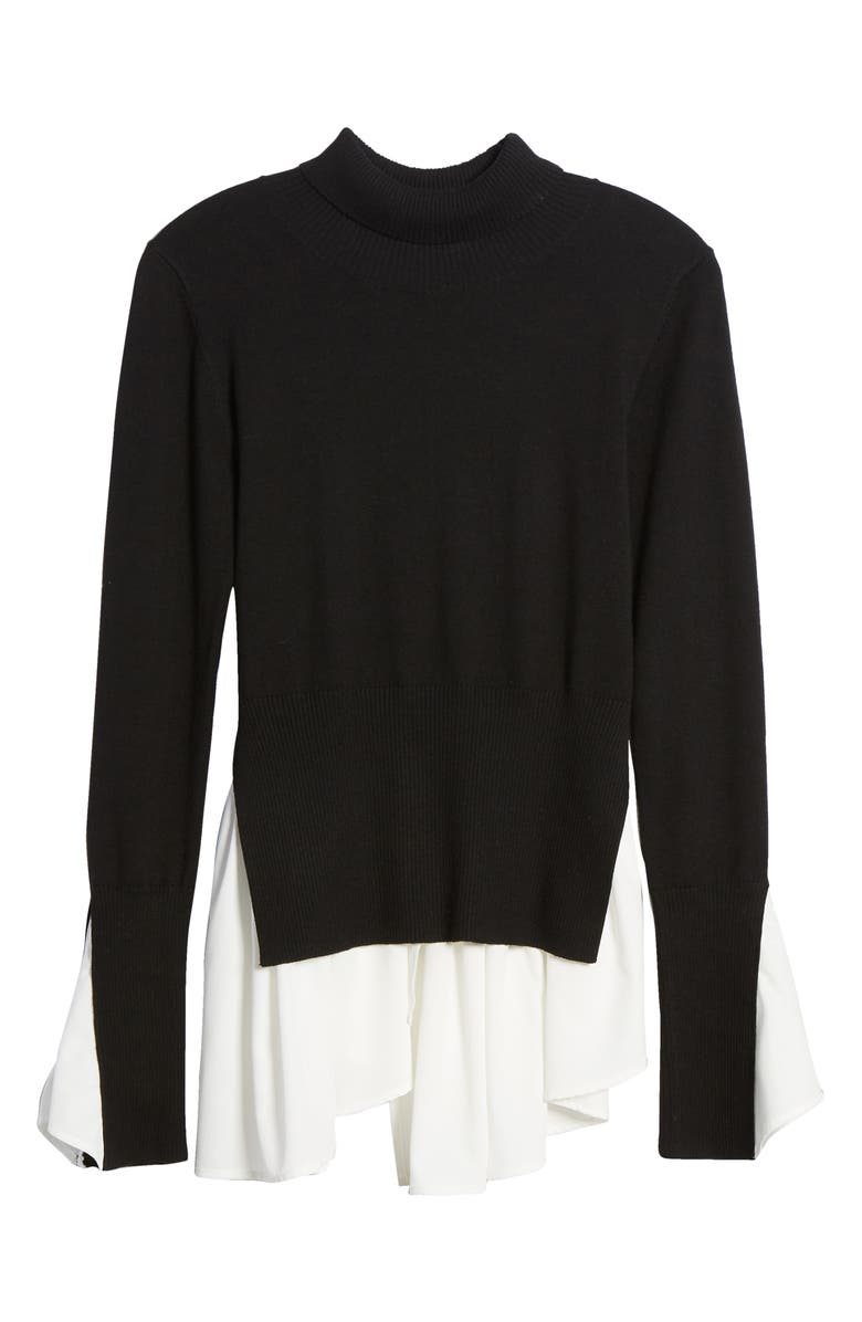 English Factory Twofer Turtleneck Sweater, Alternate, color, 