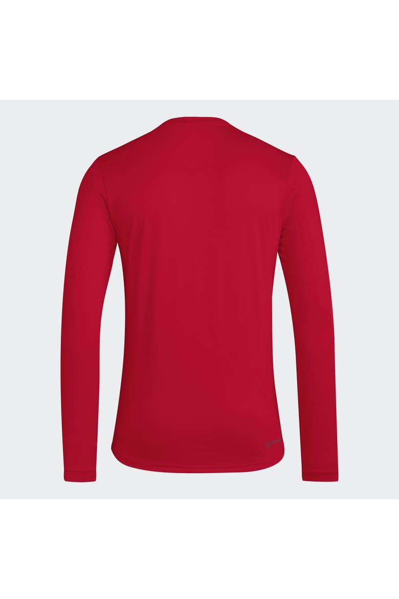 Men's adidas Red Texas Tech Red Raiders Primary Locker Logo Pre-Game Long Sleeve T-Shirt, Alternate, color, Red