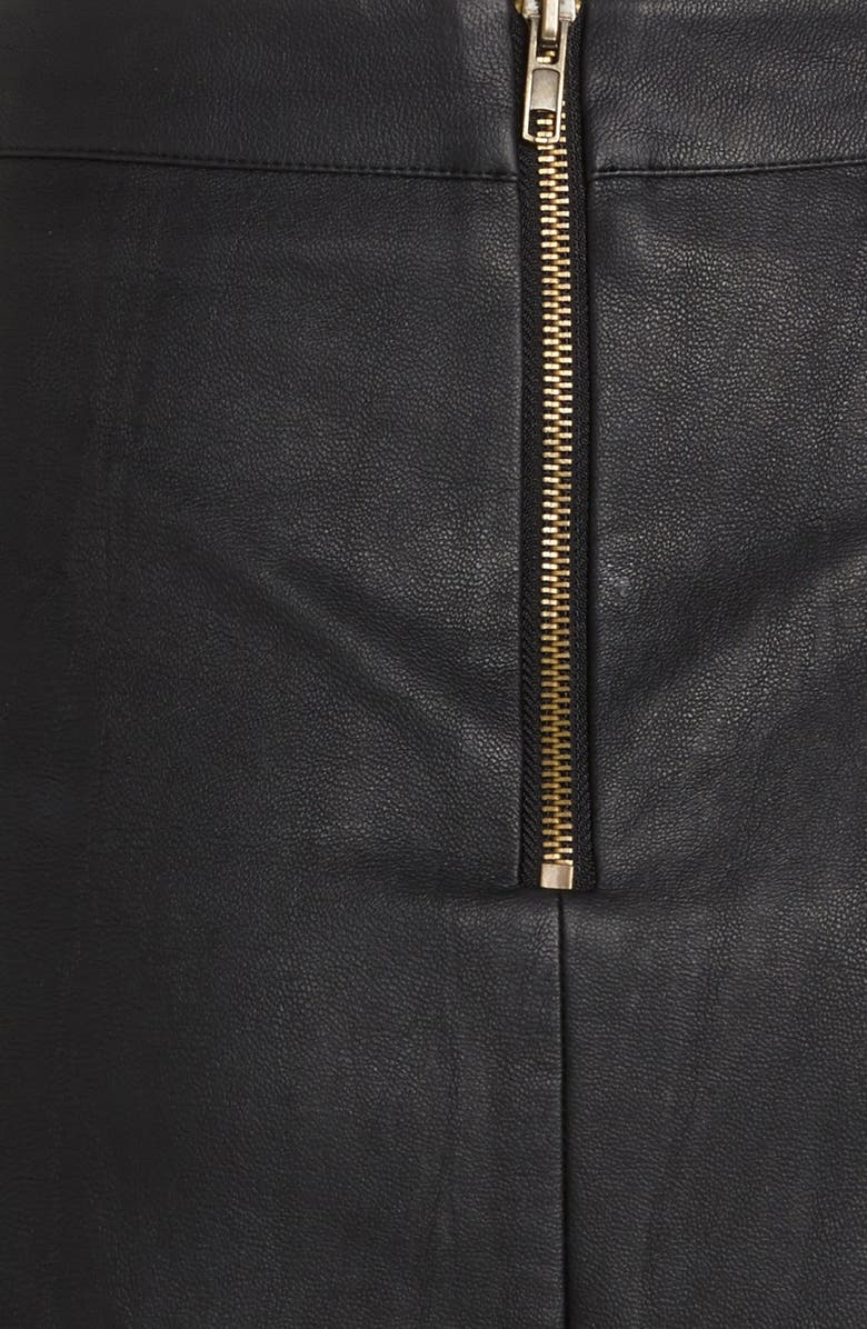 ASTR the Label ASTR Faux Leather Skater Skirt, Alternate, color, 