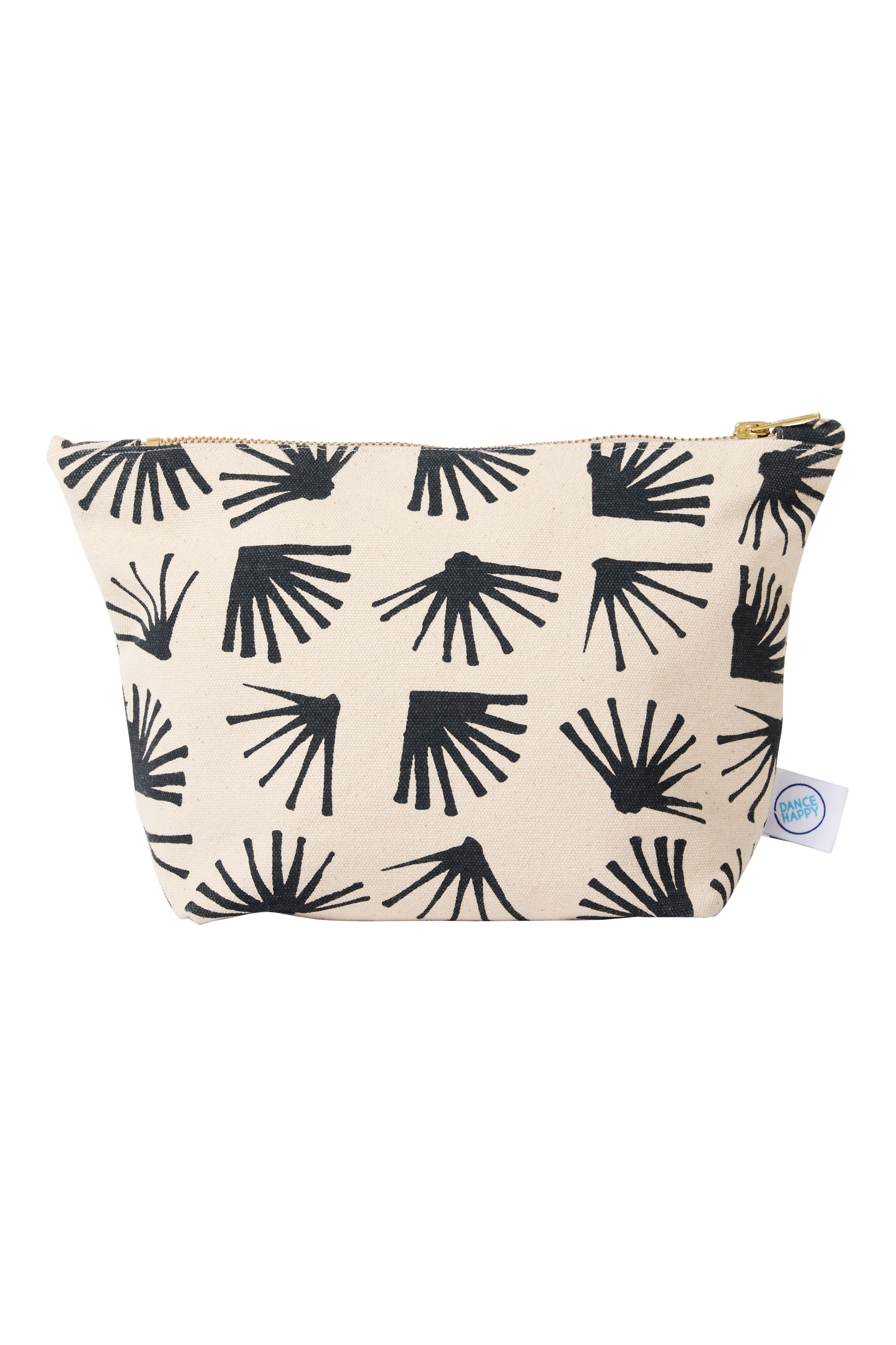 Dance Happy Ginkgo Cosmetic Bag, Main, color, Dark Slate