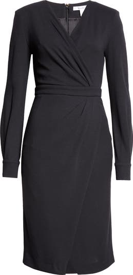 MAX MARA ワンピース Virtus gathered jersey midi dress976179 Virtus gathered jersey midi dress in black - Max Mara