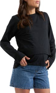 Ripe Maternity Claud Long Sleeve Nursing Top