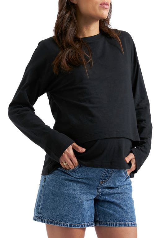 RIPE MATERNITY RIPE MATERNITY CLAUD LONG SLLEEVE MATERNITYNURSING TOP 