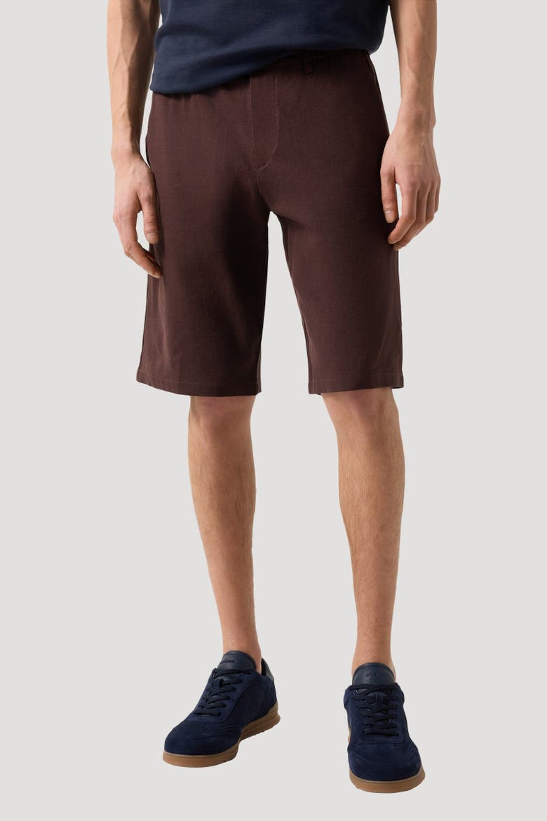 Marc Linen Mix Shorts, Alternate, color, Dark brown