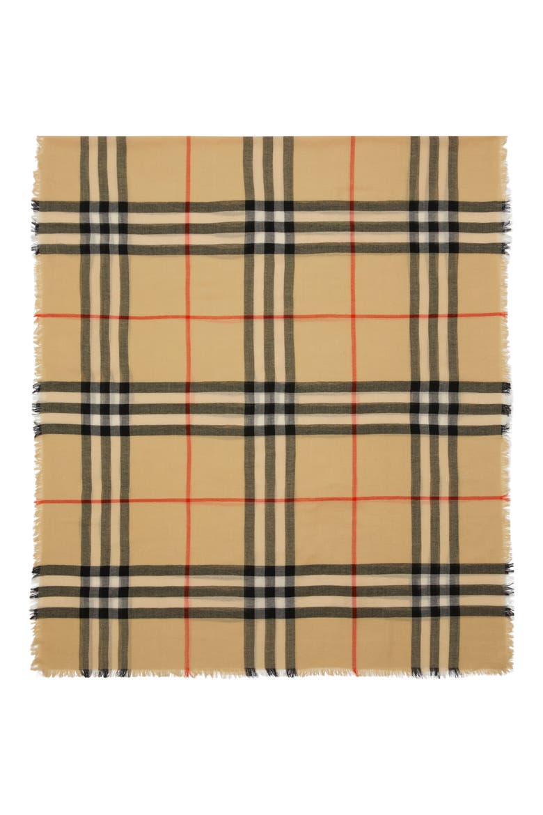 Check Wool Scarf, Main, color, ARCHIVE BEIGE