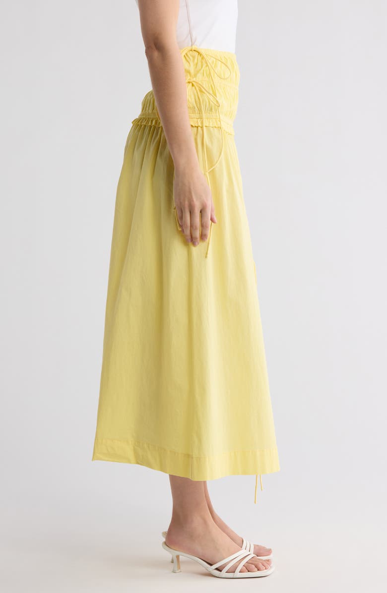 Damson Madder Organic Cotton Midi Skirt, Alternate, color, Yellow