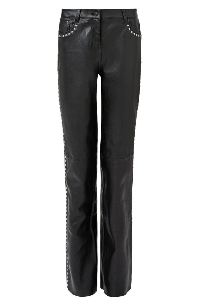 AllSaints Saige Studded Leather Pants, Alternate, color, 