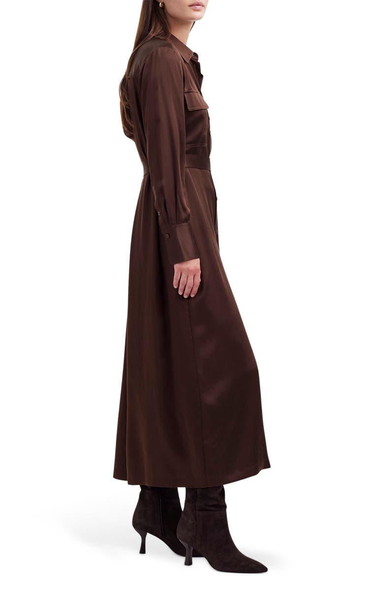 Madewell Silk Belted Midi Shirtdress, Alternate, color, 