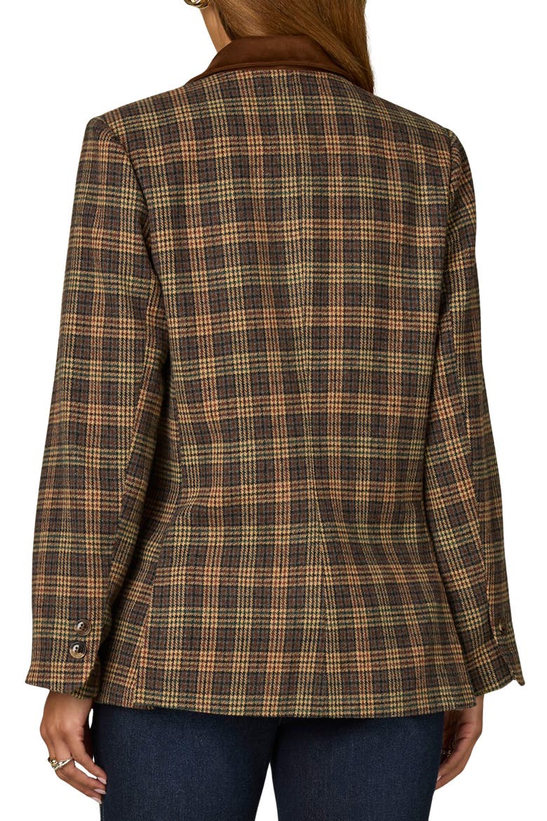 Houndstooth Plaid Jacket, Alternate, color, BROWN MULTI