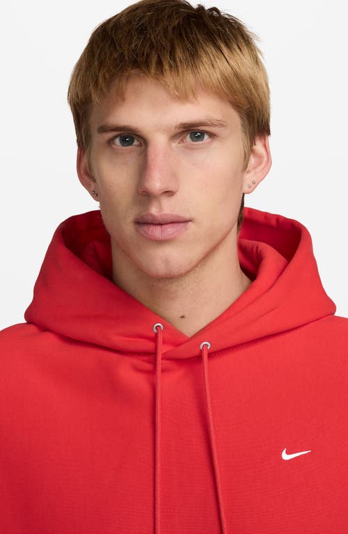 Nike Fleece Hoodie In Red