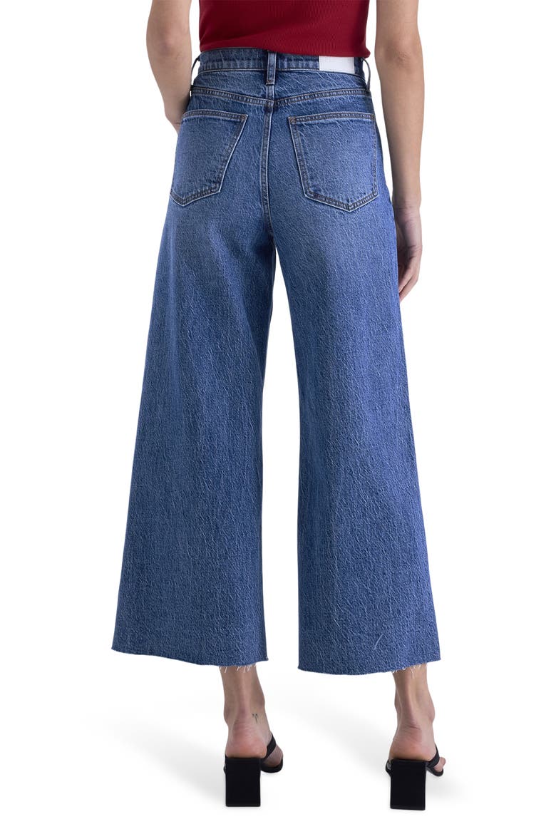Lana Raw Hem High Waist Ankle Wide Leg Jeans, Alternate, color, CITYSCAPE