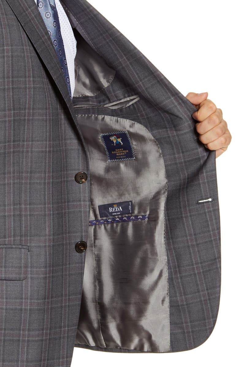 Hart Schaffner Marx Classic Fit Plaid Wool Suit, Alternate, color, 