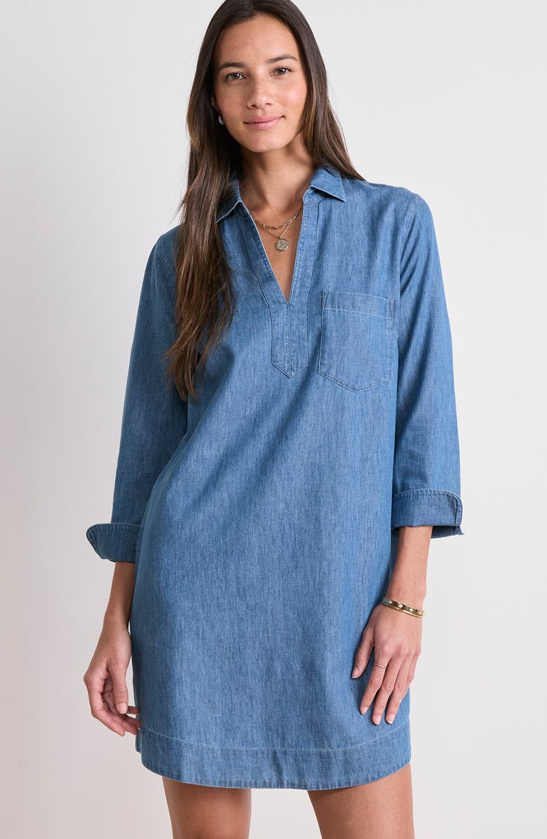 vineyard vines Mango Cotton Chambray Shirtdress, Alternate, color, 