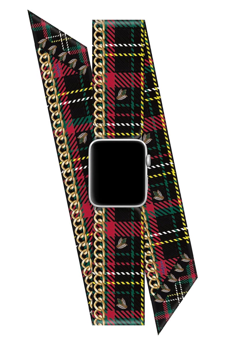 Wristpop Tartan Tai Apple Watch<sup>®</sup> Scarf Watchband, Main, color, 