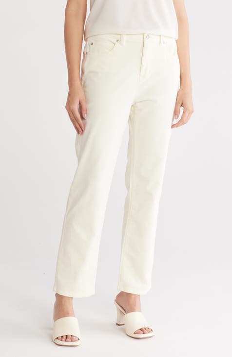 Corduroy High Waist Straight Leg Pants