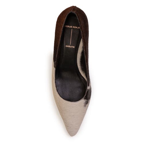 Black Suede Studio Amaya Cowhide Pump In Cowhide