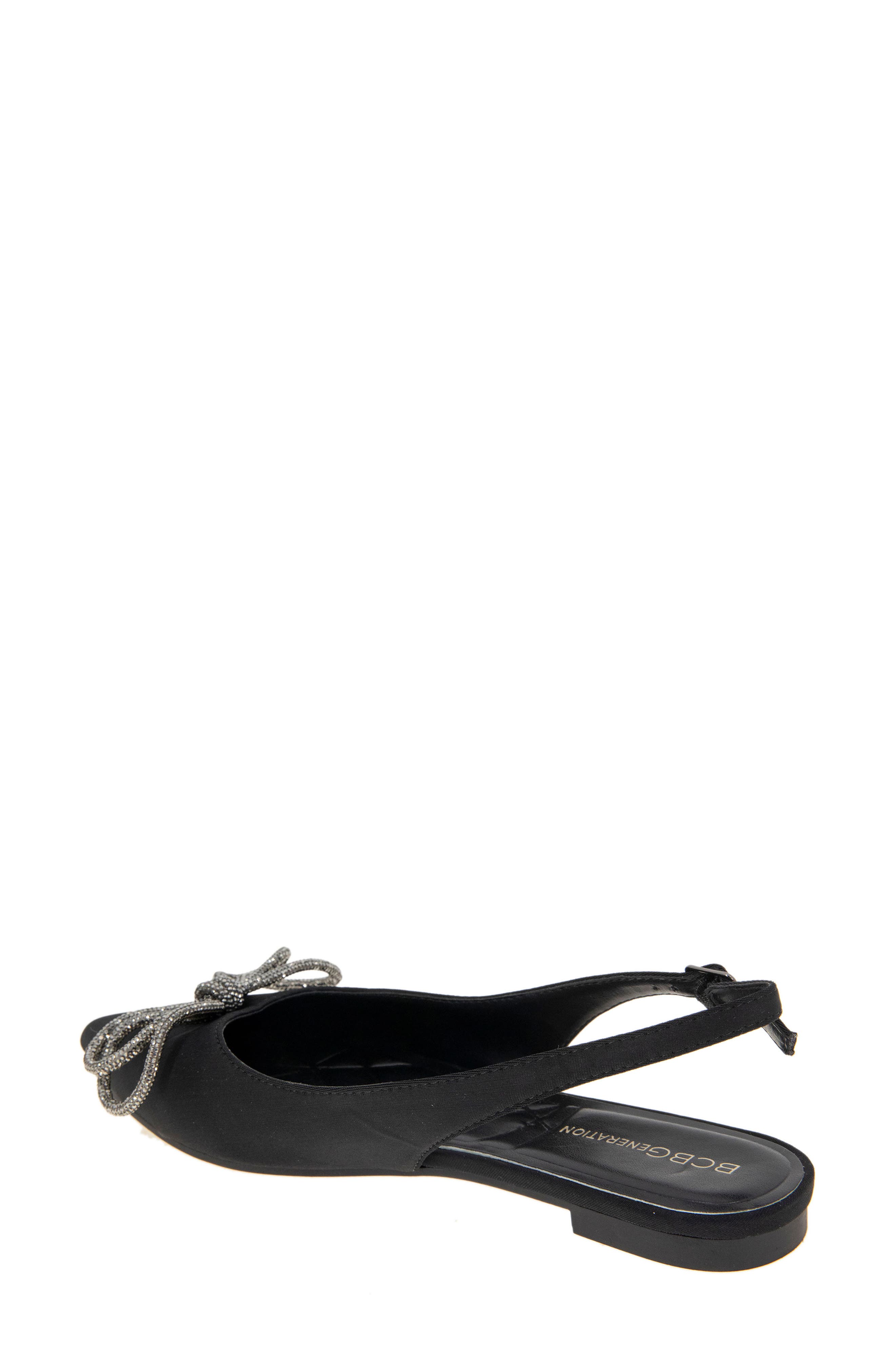 BCBGeneration Kristin Pointed Toe Slingback Mule, Alternate, color, Black Neoprene