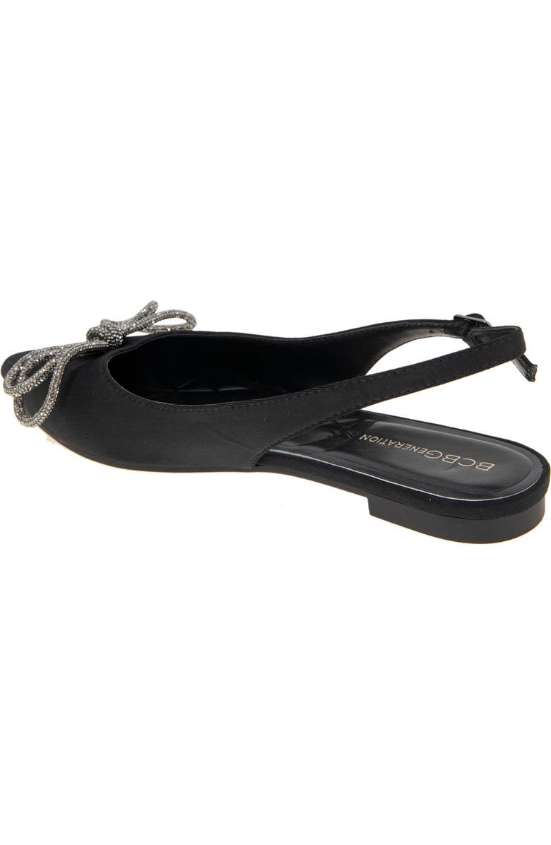 BCBGeneration Kristin Pointed Toe Slingback Mule, Alternate, color, Black Neoprene