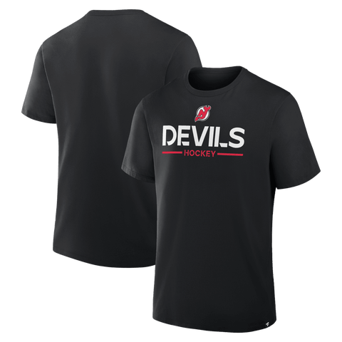 Men's Fanatics Black New Jersey Devils Authentic Pro Primary T-Shirt