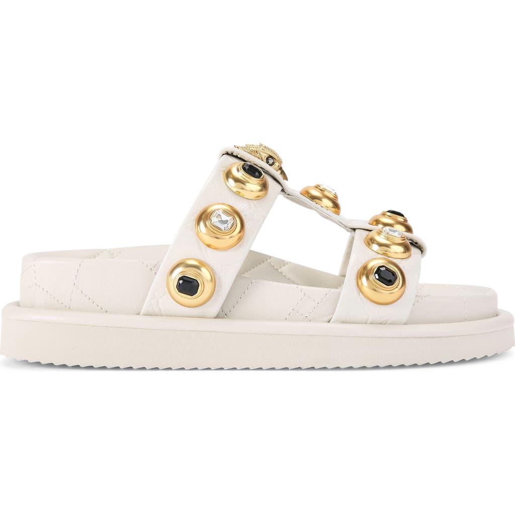 Kurt Geiger Leather Croc-embossed Orson Sandals In Multi