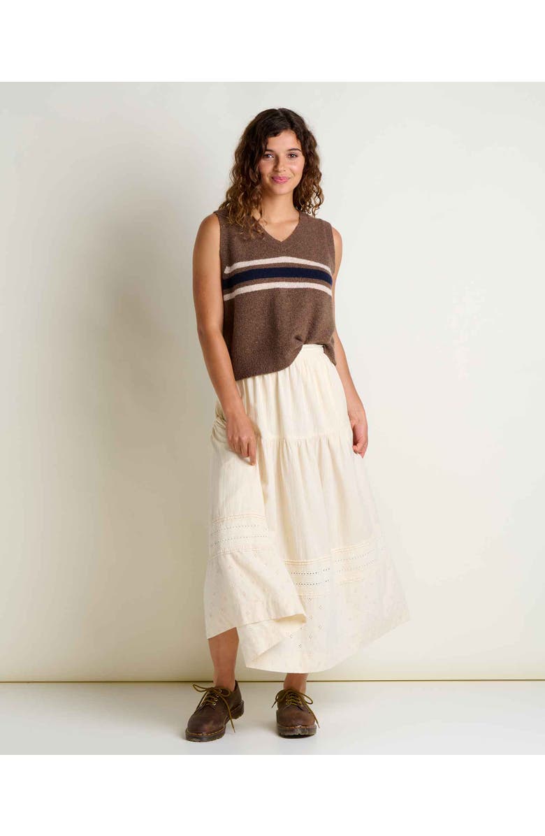 Toad & Co Airscape Midi Skirt, Alternate, color, Salt Dobby