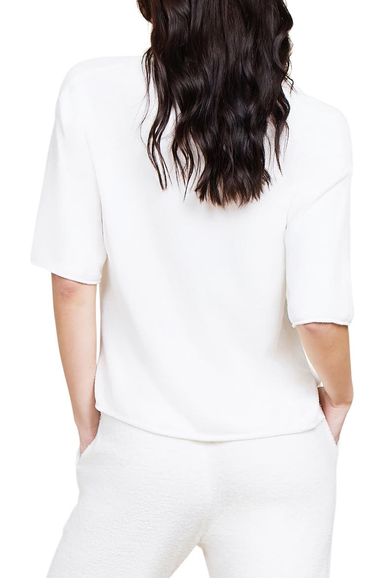 Collared Knit Top, Alternate, color, PEARL