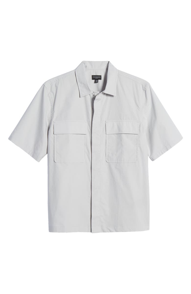 Club Monaco Utility Short Sleeve Button-Up Shirt, Alternate, color, 
