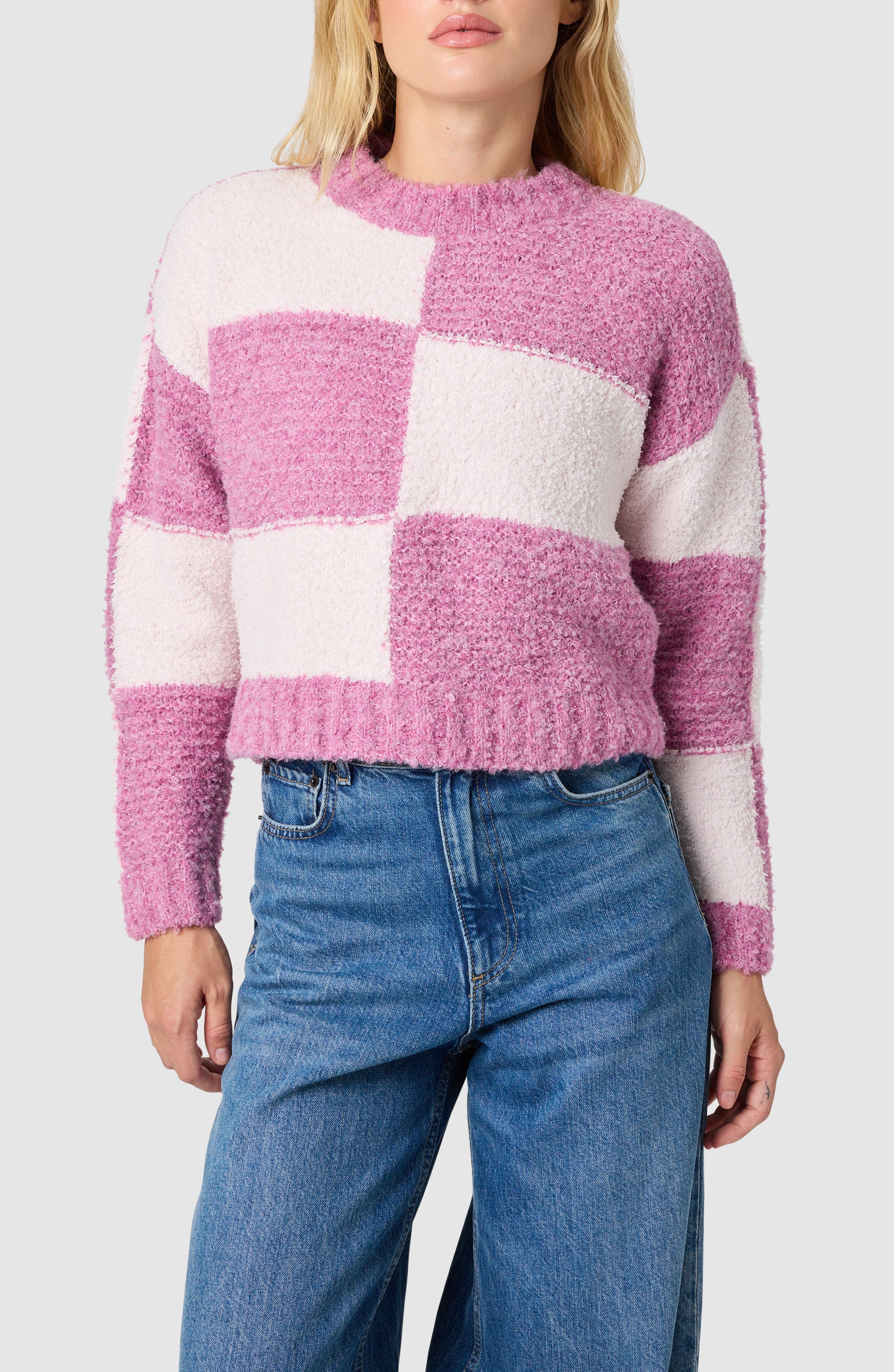 Lush Colorblock Checker Sweater