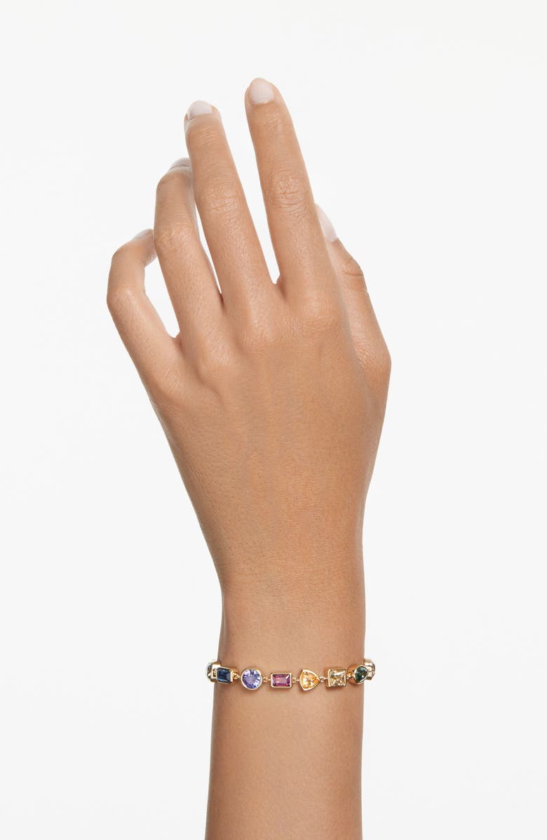 Swarovski Imber Mixed Cut Crystal Bracelet, Alternate, color, Gold/ Multicolored