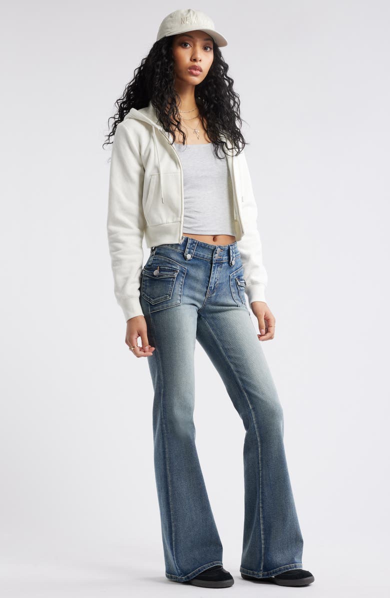 BP. Square Neck Baby Tee, Alternate, color, Grey Soft Heather