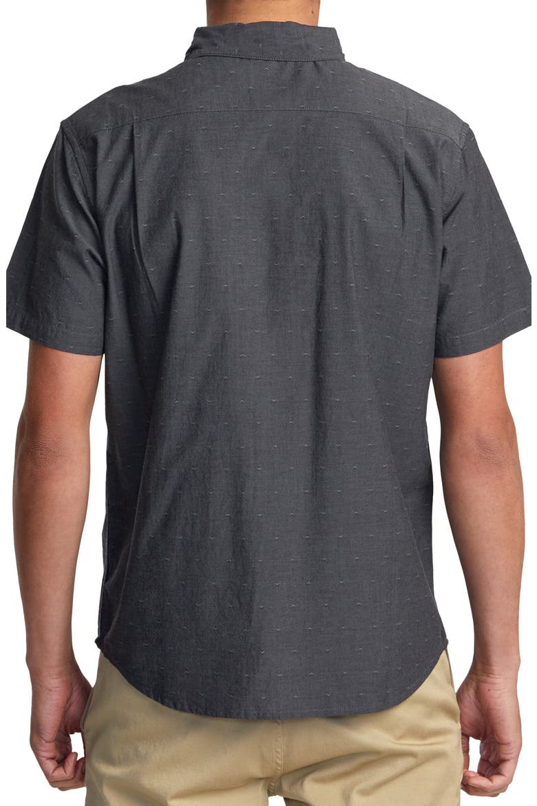 That'll Do Dobby Short Sleeve Button-Down Shirt, Alternate, color, BLACK