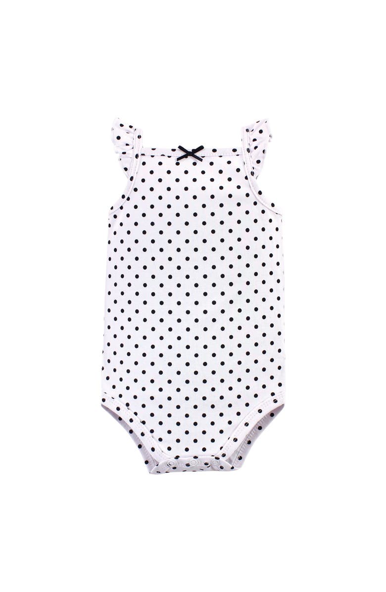 Hudson Baby Soft Cotton Sleeveless Bodysuit, Alternate, color, Basic Black Gold