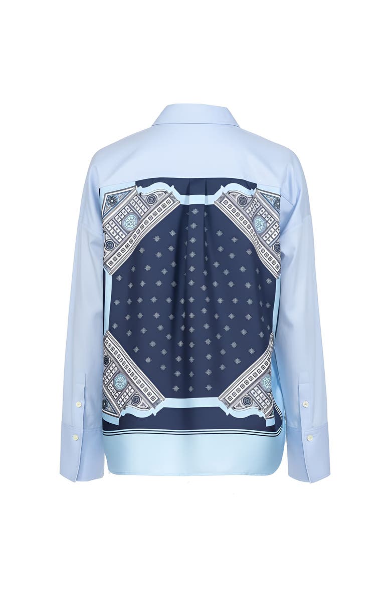 Callas Milano Sirene  Scarf front shirt, Main, color, Pale Blue/Navy