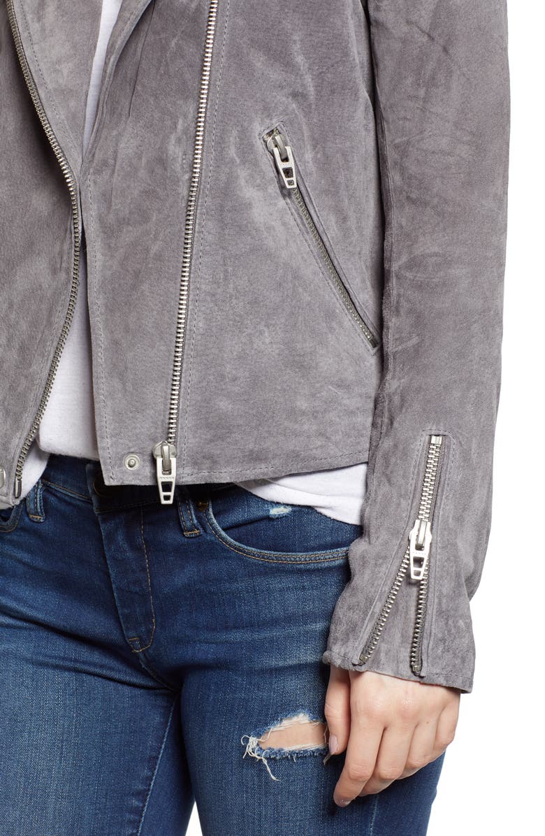 BLANKNYC No Limit Suede Moto Jacket, Alternate, color, 